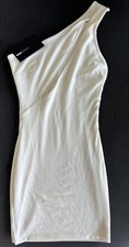 Fashion Nova White Asymmetrical Cutout Dress - Small