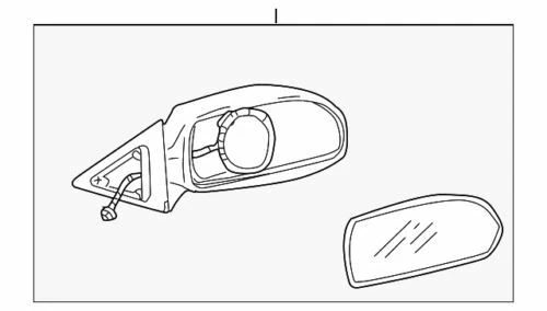 Genuine Hyundai 2001-2004 2006 Elantra Rt Side View Mirror Outside 87620-2D520