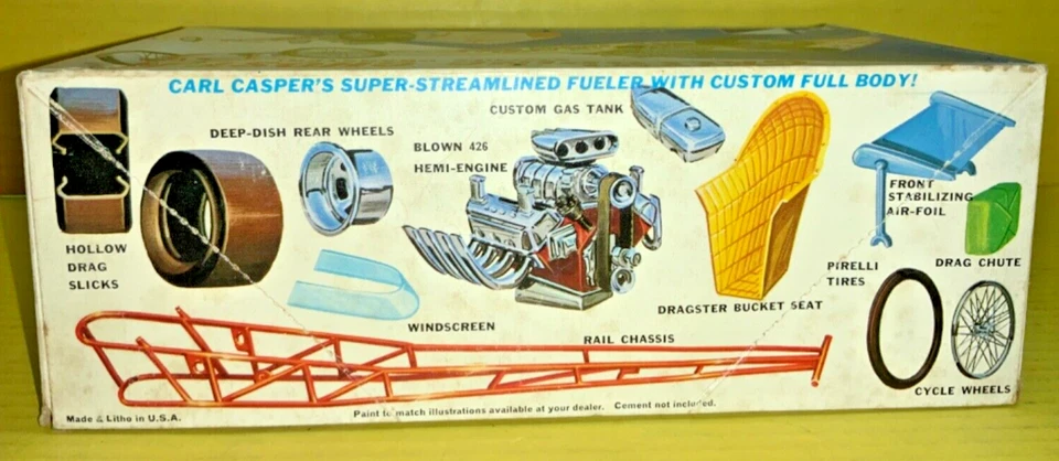 De colección MPC Carl Casper’s Galloping Ghost II AA/Fuel Dragster Kit Escala 1/25 (A) Foto 4 de 4