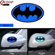 Blue Batman Decal Car Rearview Mirror Body Side Fender Trunk Reflective Sticker