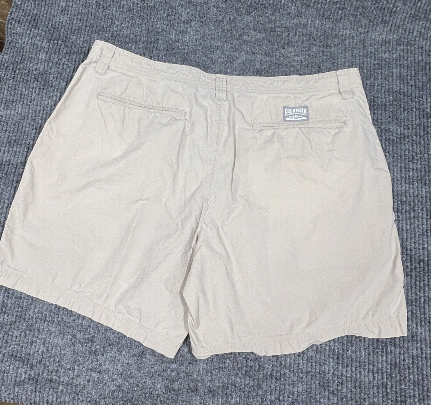 Columbia Angus Springs Sportswear Chino Mens 42 Shorts Khaki Tan Cotton Casual thumbnail 4