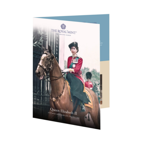 Queen Elizabeth II Jubilee Crown Set 1977 and 2022 Royal Mint limited edition - Bild 5 von 7