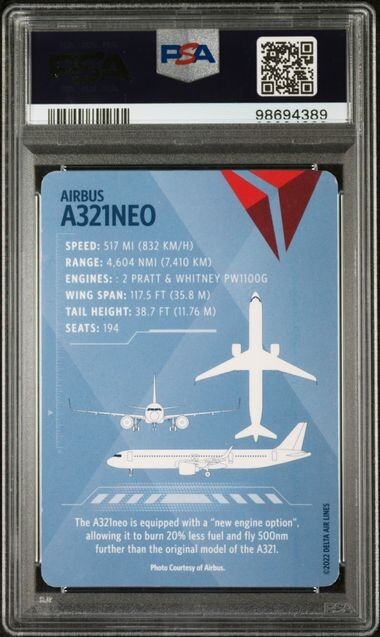 Delta Airlines Pilot Trading Cards #58 Airbus A321NEO Collectible