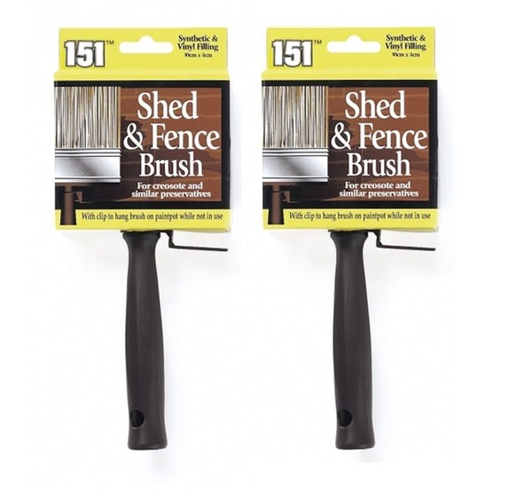 Shed Fence Creosote Exterior Paint Brush With Pot Clip 10cm Hard