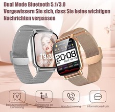 isoutec Smartwatch Uomo Donna,2 cinturini Orologio Chiamate e Whatsapp,Contapass