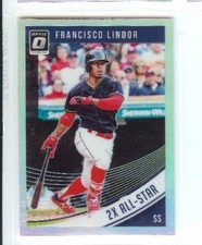 FRANCISCO LINDOR 2018 PANINI OPTIC BASE SILVER PRIZM HOLO VARIATION #123 INDIANS