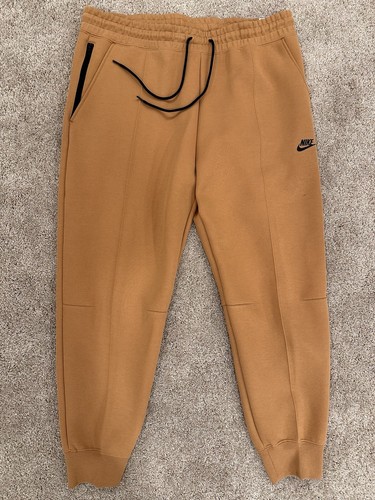 Nike Women's Sportswear Tech Fleece Mid-Rise Jogger Sweat Pants New XL Flax Tan - Picture 2 of 11