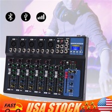Portable 7-Channel Bluetooth Audio Mixer USB DJ Sound Mixing Console Board