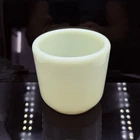 Corning WWII Navy Watchman Milk Glass Hand Warming Coffee Mug No Handle USA VTG