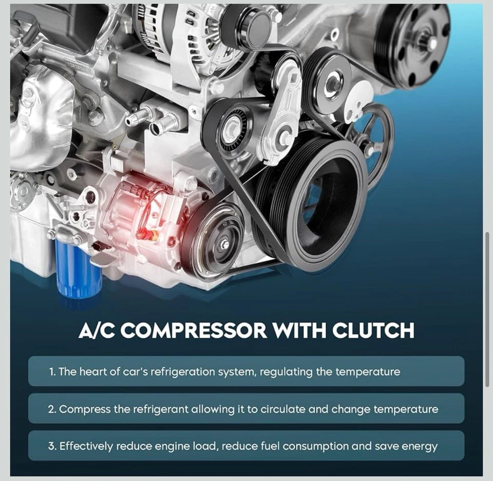 Compresor Mercedes-Benz B200 2.0L 2006-2011, C230 2.3L 2002, C240 2.6L 2001-2005 Foto 4 de 4