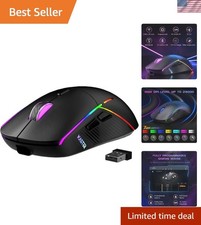 Wireless Gaming Mouse 24000 DPI Tri-Mode 2.4G/USB-C/Bluetooth, RGB, 75h Battery