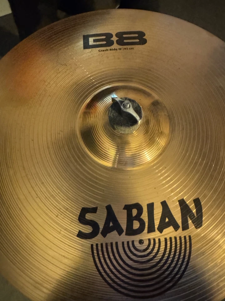 Juego de batería completo de 5 piezas con platillos Sabian B8, herrajes y cabezales remo - Listo Foto 3 de 4