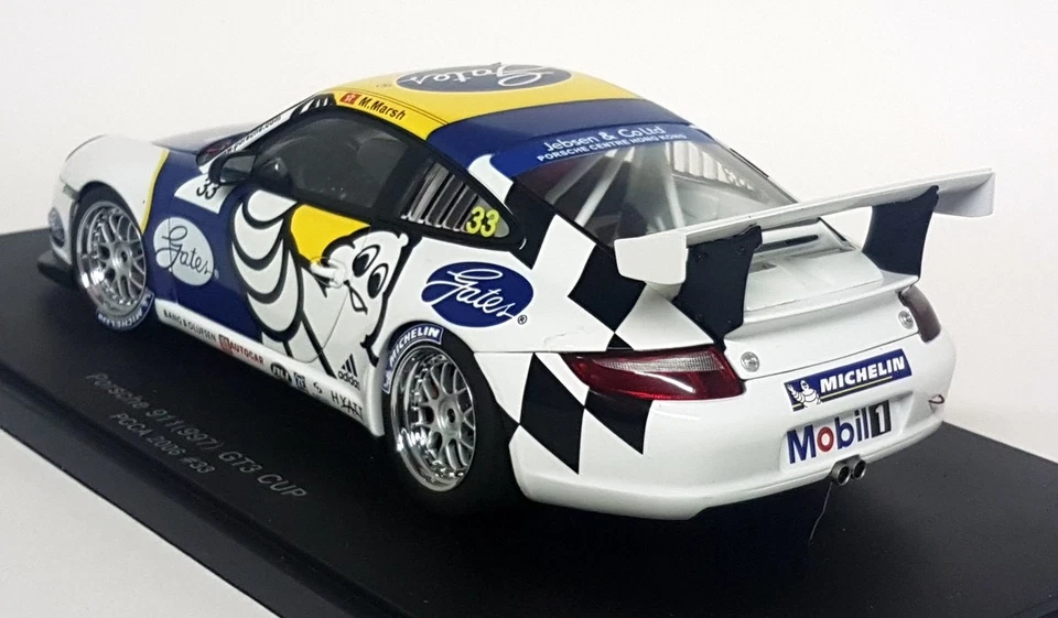 Autoart escala 1/18 diecast - 80685 Porsche 911 997 GT3 Cup 2006 Matthew Marsh Foto 2 de 4