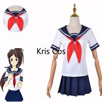 Game Ayano Aishi Cosplay Costume Yandere Simulator Yandere Chan Sailor Suit