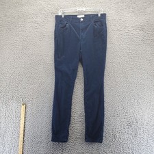 Loft Pants Womens 8 Blue Stretch Corduroy Mid-Rise Skinny Read 
