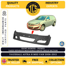 FRONT BUMPER - PRIMED - VAUXHALL ASTRA H MK5 VAN 2006-2013 - INSURANCE CERTIFIED