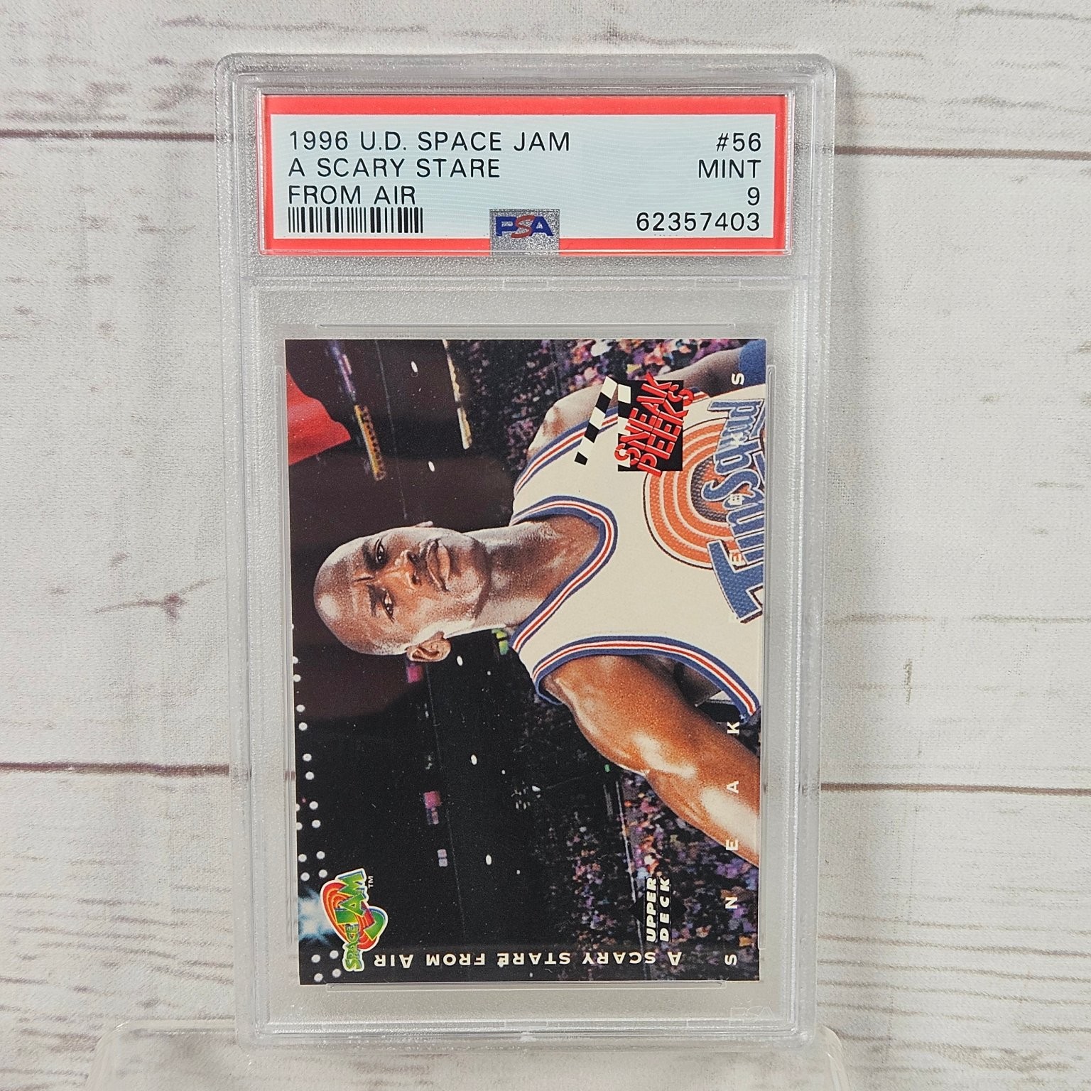 Space Jam Michael Jordan MINT PSA 9 1996 Upper Deck #56 Sneak Peeks