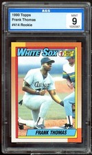 Frank Thomas Rookie Card 1990 Topps #414 AGS 9 MINT