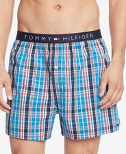 Tommy Hilfiger Men's Fashion Woven Boxer - Blue - Small S 