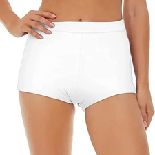 WOMEN BEACH HIGH WAIST SWIM SHORTS BIKINI BOTTOM TANKINI SHORTS SWIMWEAR  XS-XL