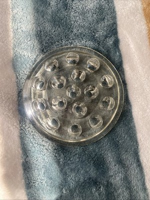 Clear Glass Flower Frog 16 Holes 5 Inches Wide Vintage Florist Flowers