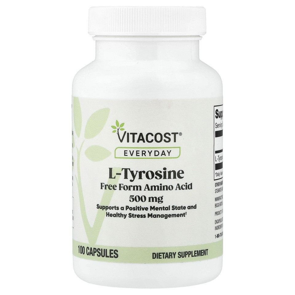 Everyday, L-Tyrosine, 500 mg, 100 Capsules
