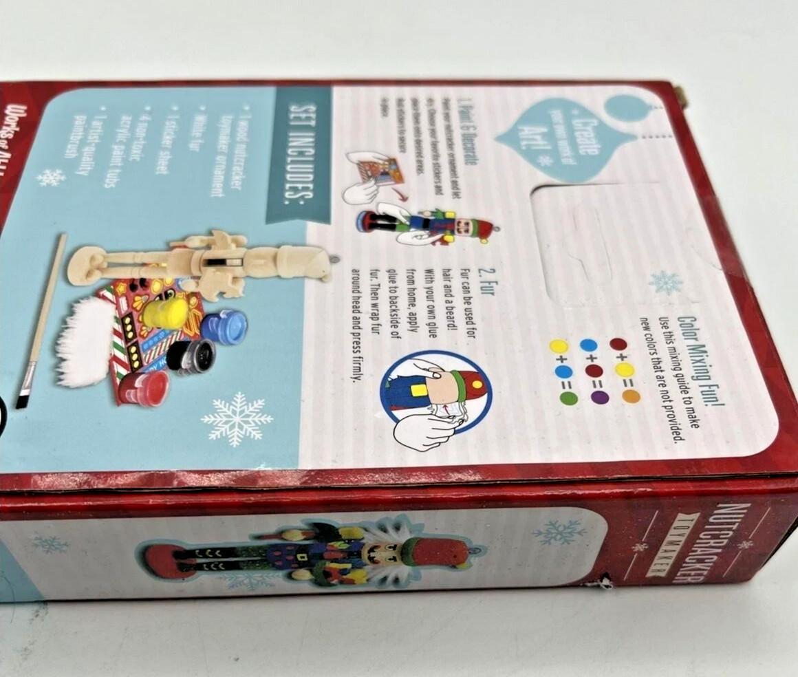 Works of Ahhh Nutcracker Toymaker Wood Paint Set Holiday DIY Acrylic Craft Kit