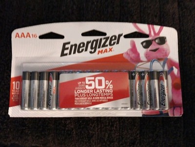Energizer Max Alkaline AAA Batteries Pack of 16 (K57)
