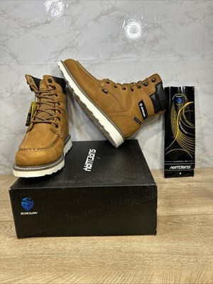 SUREWAY Heavy Duty Soft Toe LT.CZ. Brown Leather Men Work Boots 819-WP Sz 14 New