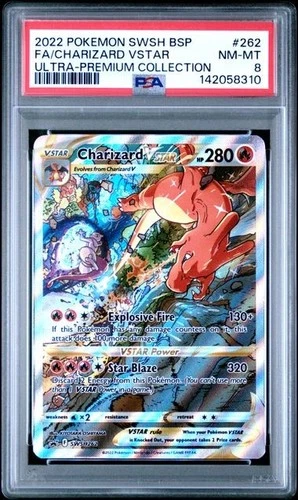 2022 Pokemon Swsh UPC Black Star Promo #262 Fa/Charizard Vstar PSA 8