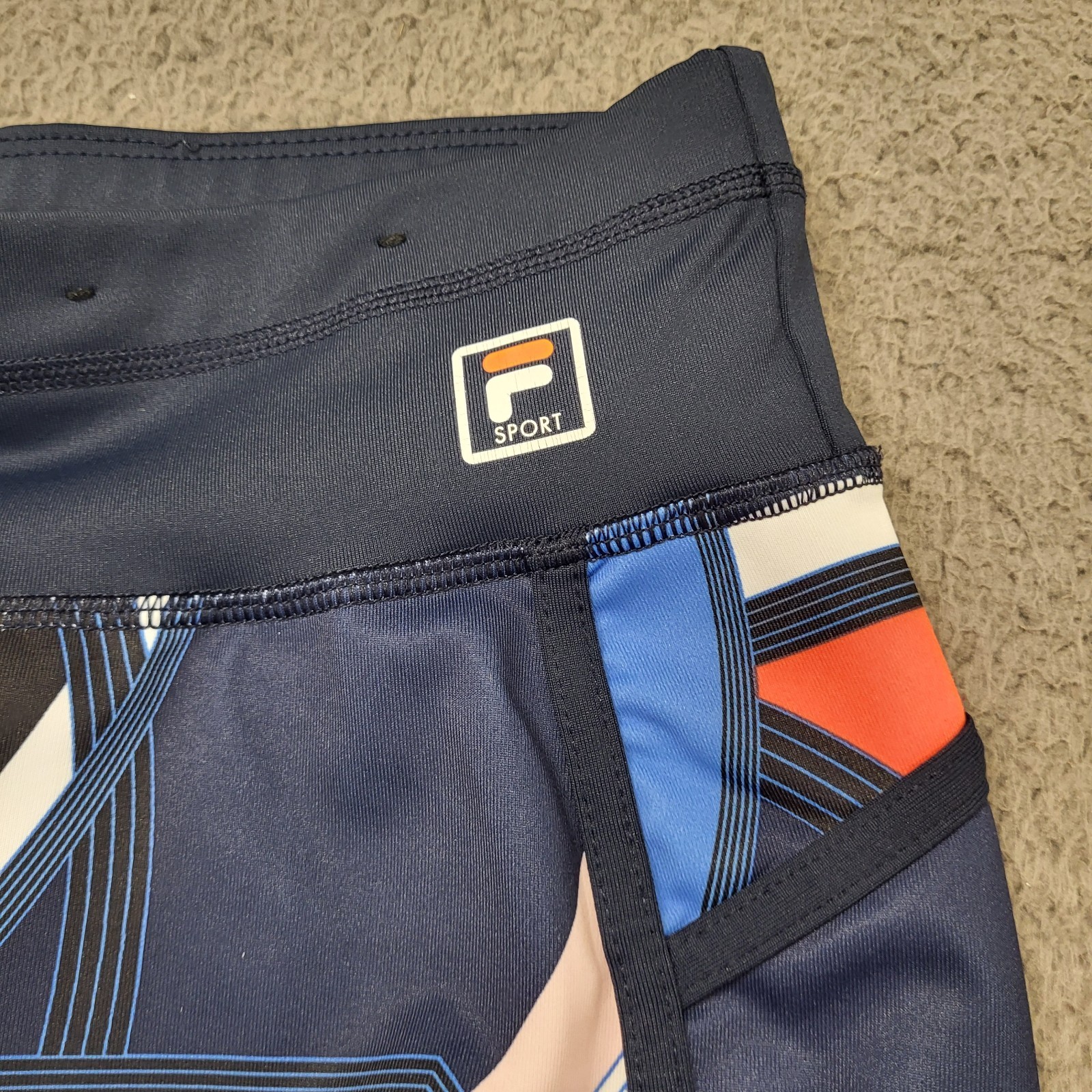 Leggings Capri FILA SPORT taglia donna XS vita alta yoga attivo splendida stampa