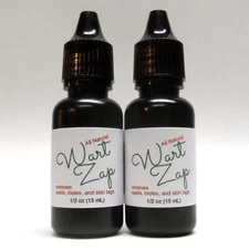 WART ZAP (2 BOTTLE SPECIAL!!!) 100% All-Natural WART MOLE SKIN TAG Remover Rid