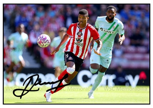 12103. Reinildo Mandava Signed Pictures (A4 Prints) Sunderland Atletico etc.