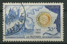 France 1955 Rotary International Tractor Map 1035 Stamped
