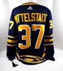 Casey Mittelstadt Signed Adidas Buffalo Sabres Blue Hockey Jersey Fanatics Auto