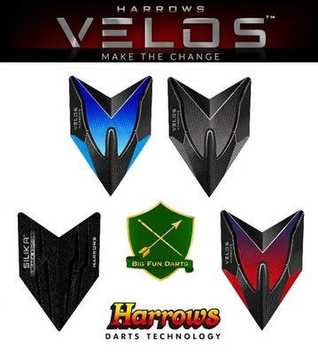 9 Harrows Retina Velos Two Tone Dart Flights 3 Sets