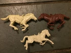 MARX PLAYSET 3 ORIGINAL 54mm WESTERN SADDLED HORSES EXCELLENT SP