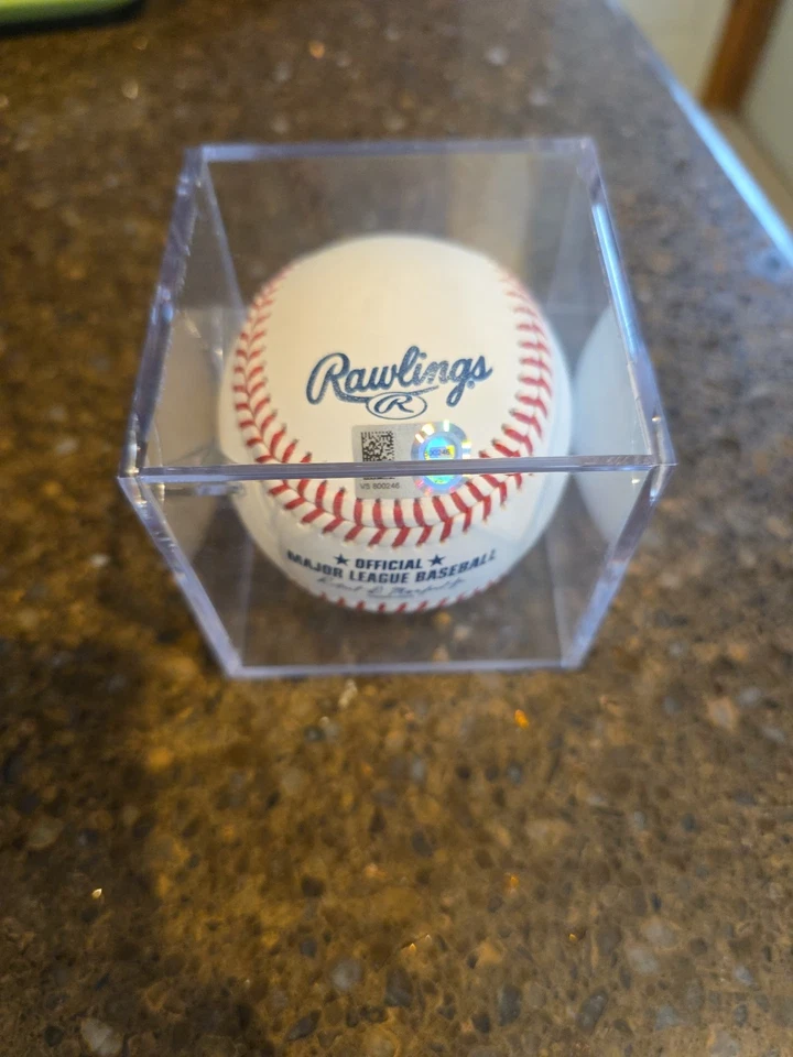 Игровой мяч с автографом Orlando Arcia 2021 ПОДЛИННЫЙ - Изображение 3 из 4