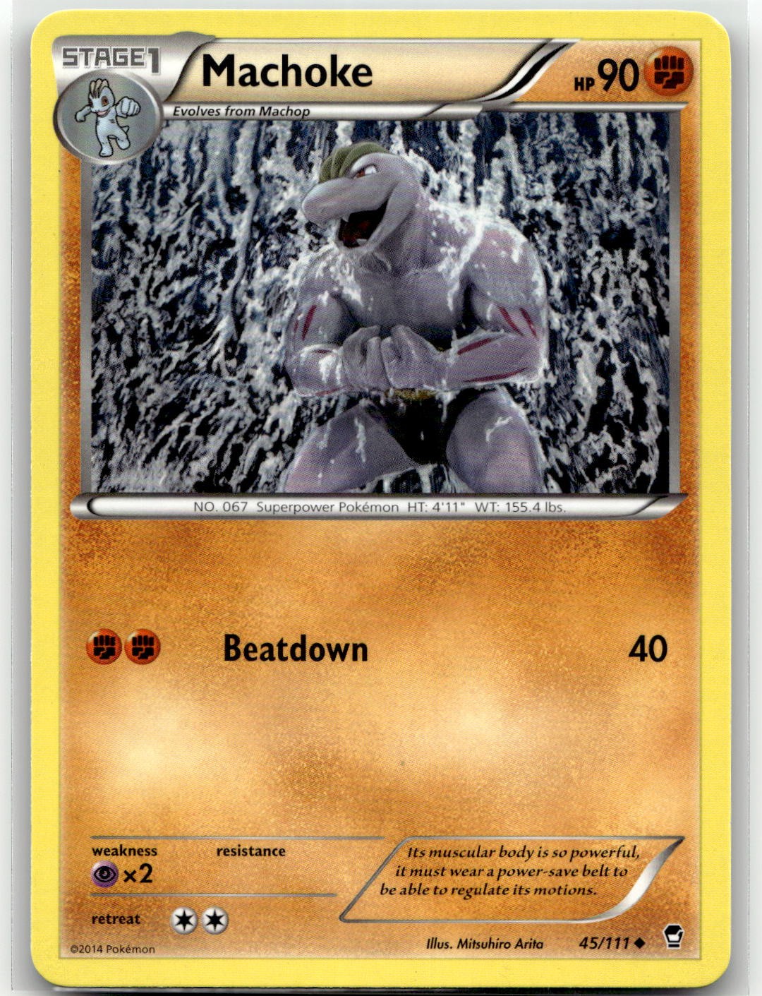 Machoke 45/111 Uncommon Furious Fists Pokemon LP