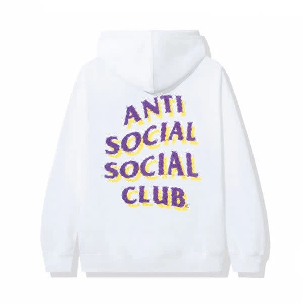 Sudadera con Capucha Anti Social Social Club Los Angeles Blanca/Púrpura/Amarilla Talla L Nueva con Etiquetas Foto 2 de 4