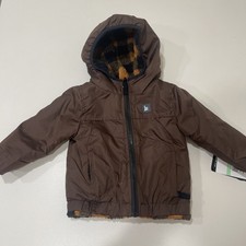 LONDON FOG Little/Big Boys' Reversible High-Pile Fleece Jackets Medium