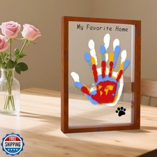 Glackssy Family Handprint Kit - DIY Baby Handprint and Footprint Keepsake Fra
