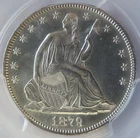 1879 PCGS MS-62 GOLD SHEILD Seated Liberty Half DOLLAR Mintage 4800 BLAZER
