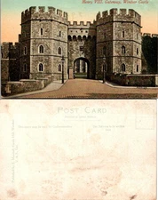 Vintage Windsor Castle Henry VIII Gateway Postcard Divided Back Unposted UK