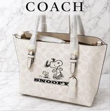 COACH x SNOOPY Molly Tote Bag White 2 Way 38887