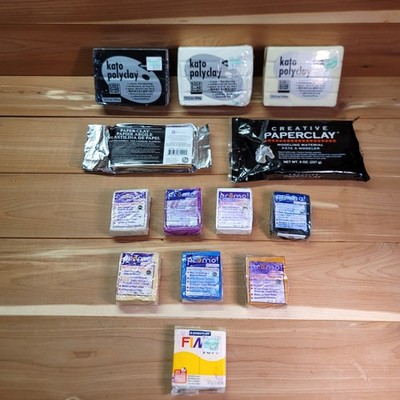 Lot of 13 Kato Polyclay Polymer Clay Premo Jewelry Craft Bake Assorted Bars 