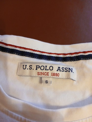 U.S.POLO ASSN. WhitE TEE Shirt Uk Mens Size S SMALL shorts Sleeves Cotton - Picture 3 of 10