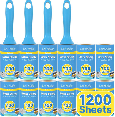 1200 Sheets Extra Sticky Lint Rollers for Pet Hair, Easy Spiral Tear Lint Roller