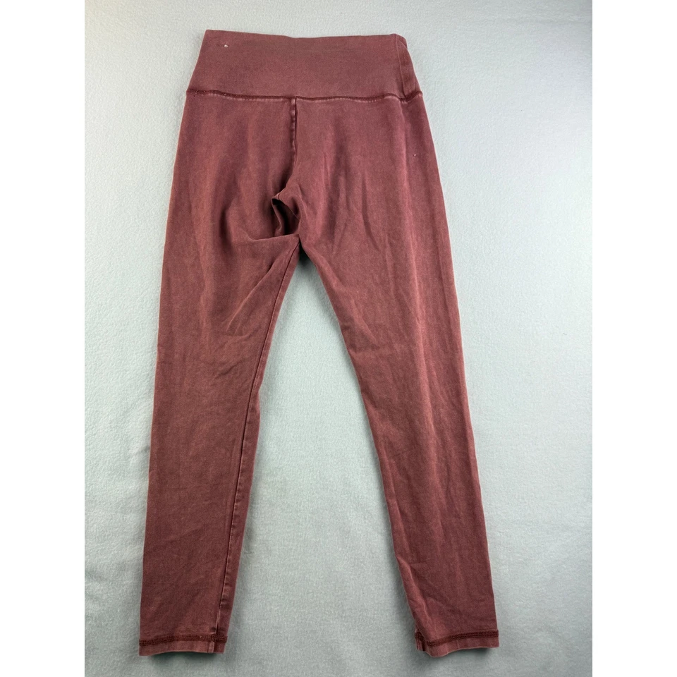 Leggings Aerie Chill Play Move para mujer talla M borgoña lavado cintura alta Foto 2 de 4