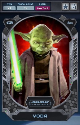 Topps Star Wars Card Trader 2024 Yoda S1 T8 Black Base 75cc Digital